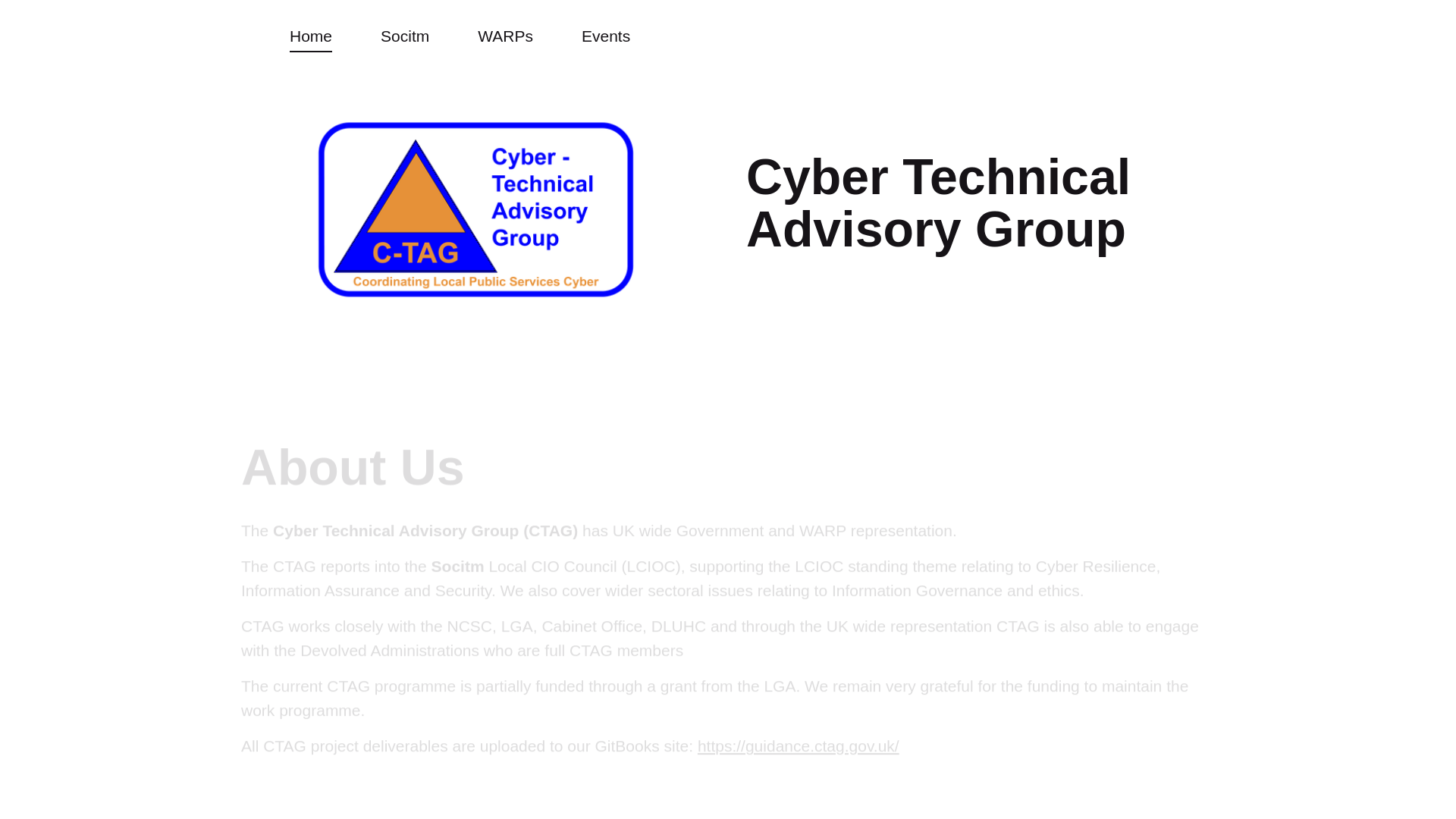 Screenshot of ctag.gov.uk