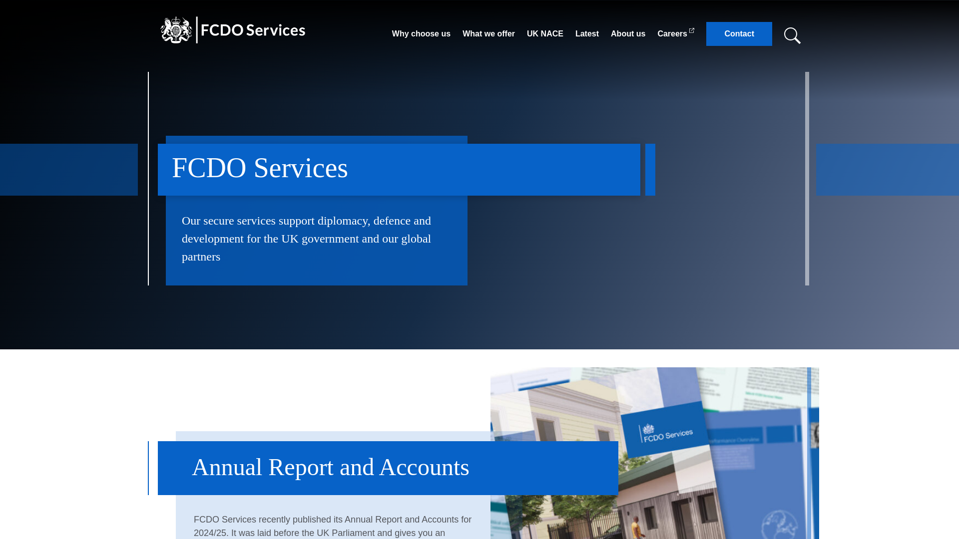 Screenshot of fcdoservices.gov.uk